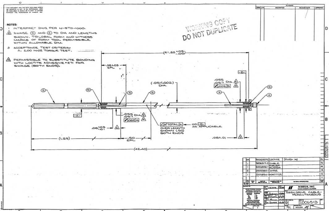 Engineering Drawing of the Hemopump - Drawing 2006513