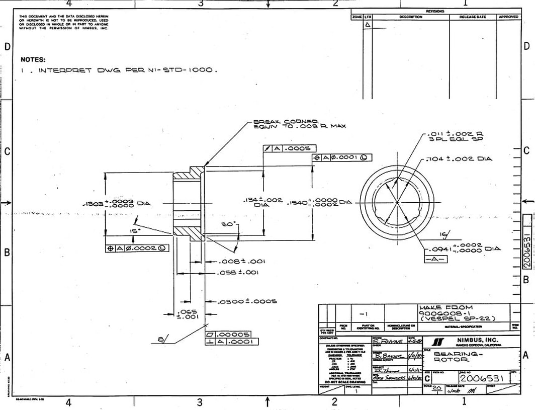 Engineering Drawing of the Hemopump - Drawing 2006531